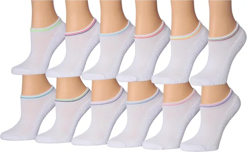 Vista 24 de Tipi Toe Women’s 12 Pack Cushioned Low Cut Socks – Breathable, Moisture-Wicking Athletic Comfort for Running & Daily Wear