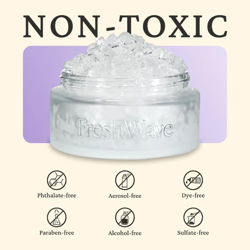 Vista 5 de Fresh Wave Recambio de gel eliminador de olores de lavanda, 63 onzas. Absorbedores de olores más seguros para el hogar, eliminador de olores natural