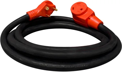Vista 7 de Valterra Mighty Cord RV - Cable de extensión de 30 amperios, cable de extensión de alimentación de 50 pies, color rojo