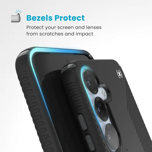 Vista 6 de Speck Funda para Samsung Galaxy S25 Plus, protección contra caídas de 13 pies, agarre antideslizante, funda para Samsung S25 Plus, bisel elevado