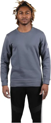 Vista 2 de adidas Men's Essential Fleece Pullover Crew Neck Sweatshirt Onix GrayWhite