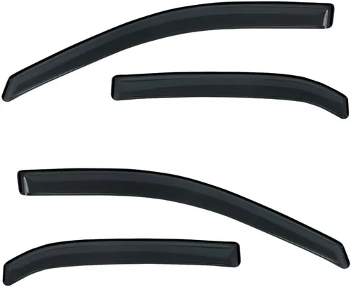 Vista 3 de Window Visor 4pcs Rain Deflector Guard Front Rear Side in Channel Mount Style Modified Acrylic Dark Smoke Tint for Chevy for Equinox 2010-2017