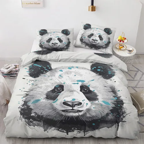 Vista 13 de Funda de edredón de águila calva tamaño individual Juego de ropa de cama de pájaros animales 2 piezas Funda de edredón