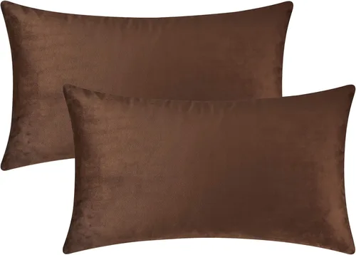 Vista 42 de Mixhug - Fundas de almohada decorativas de terciopelo, fundas de cojín para sofá y cama, juego de 2 fundas azules, 16 x 16 pulgadas