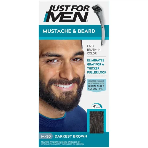 Vista 23 de JUST FOR MEN Gel de color para bigote y barba M-45, marrón oscuro 1 cada uno (paquete de 2)