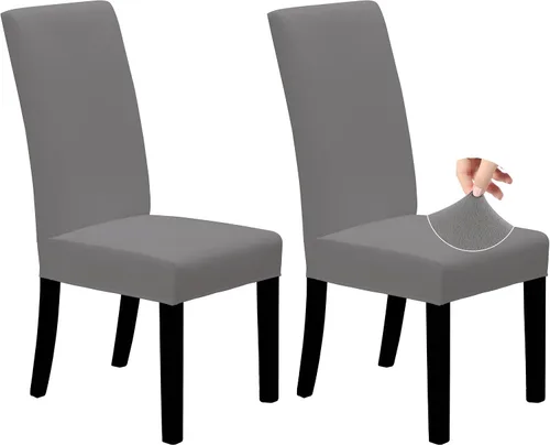 Vista 39 de Easy-Going - Juego de 2 fundas elásticas para sillas de comedor, fundas para sillas de comedor, fundas para sillas Parsons para comedor, ceremonia