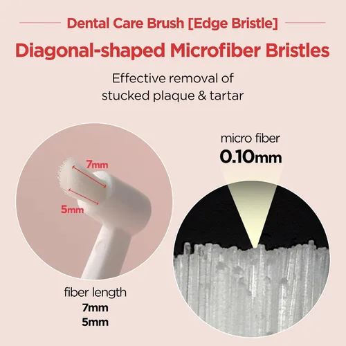 Vista 4 de JAYU PET Cepillo de Cuidado Dental (Cerdas de Borde) 1 unidad - Cepillo de Dientes para Perro con Cabeza Micro Redonda, Cepillo de Dientes