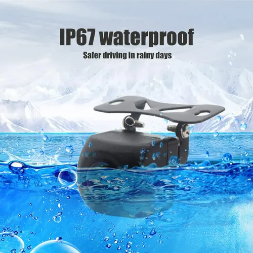 Vista 4 de Miytsya 1 PC Cámara de respaldo para auto, 130° de súper ángulo amplio y vista trasera/frontal universal, cámara metálica universal, lentes