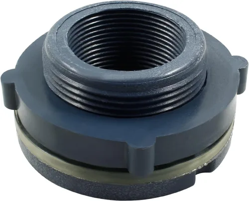 Vista 7 de 2 piezas Accesorio de Mamparo de PVC NPT1, Conector de Tanque de Agua de Plástico de 1 Pulgada Roscado Pasante, Accesorios de Tubería Pasante