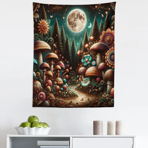 Vista 188 de Ambesonne Tapiz de arte afro, hombre negro fuerte con una corona de trazos impresión de pintura moderna, decoración de tela para colgar en la pared