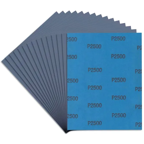 Vista 10 de 48 piezas de papel de lija, papel de lija húmedo y seco, grano alto 80 120 150 180 220 320 400 600 800 1000 1200 1500 2000 2500 3000 5000 hojas