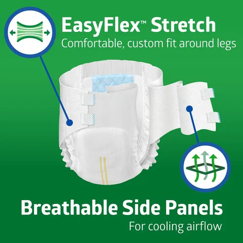 Vista 2 de Medline FitRight Pañales de incontinencia, pañales de tamaño especial para adultos, para hombres y mujeres, máxima protección, tamaño de cintura