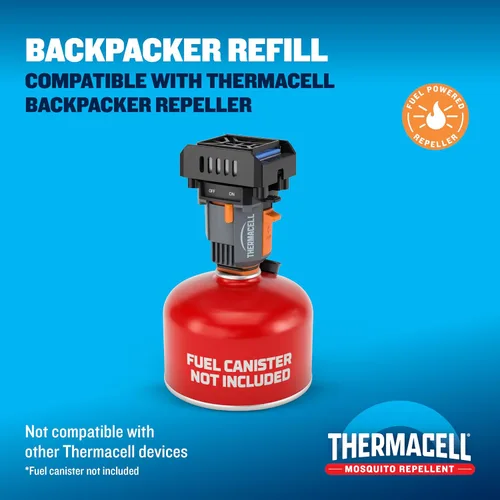 Vista 2 de Thermacell Backpacker - Solo tapetes repelentes de mosquitos, 48 horas, incluye 12 tapetes repelentes, compatible con repelente Backpacker