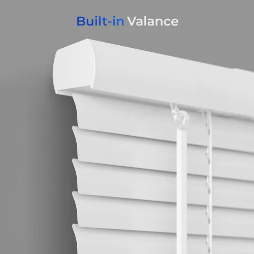 Vista 7 de Mini persianas de vinilo de 1 pulgada para oscurecer la habitación son cordones Cordless room darkening vinyl blinds offer privacy, light control