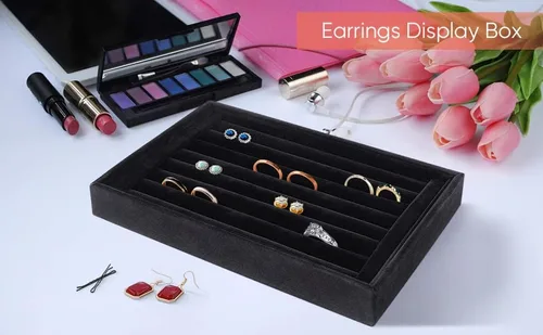 Vista 9 de Dwawoo - Organizador de anillos, joyas, joyas, caja, bandeja de almacenamiento, para corbata, pendientes, clip