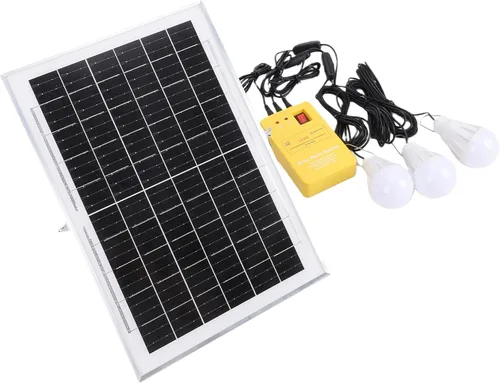 Vista 7 de Kit generador de paneles solares con paneles solares monocristalinos de alta eficiencia para acampar al aire libre y respaldo en el hogar con 3
