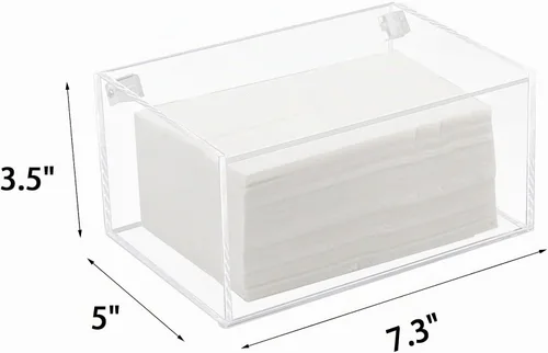 Vista 4 de Contenedor de hojas para secadora de acrílico, contenedor de hojas de secadora transparente con tapa para la lavandería, transparente