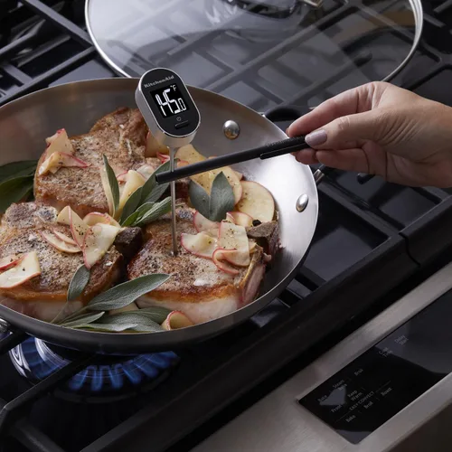 Vista 4 de KitchenAid KQ904 Termómetro digital de lectura instantánea para cocina y alimentos, rango de temperatura: -40F a 482F, negro