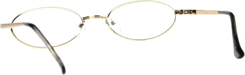 Vista 3 de PASTL Lentes transparentes con marco de metal ovalado, lentes unisex UV 400