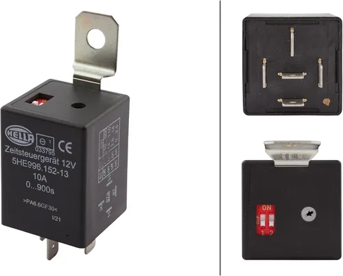 Vista 4 de HELLA 996152131 unidad de control de tiempo de desconexión de demora 12 V con 5 pines 0-900s