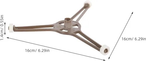 Vista 2 de Anillo giratorio de microondas con soporte de brazo triple Soporte universal de soporte de guía de rodillo de repuesto para piezas afiladas