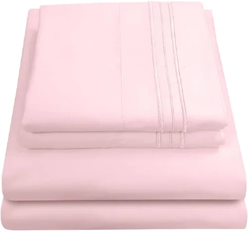 Vista 82 de Juego de sábanas extrasuaves de tamaño individual, ropa de cama transpirable y lujosa con correas elásticas integradas para las esquinas, colección