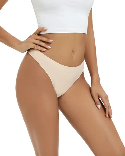 Vista 3 de Paquete de 10 tangas sin costuras para mujer, ropa interior transpirable, conjunto de tanga que no se ve