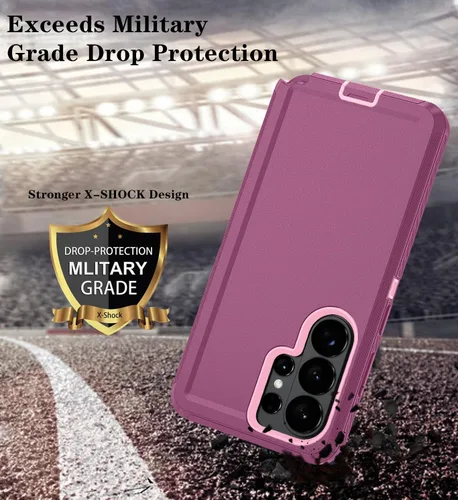 Vista 38 de ONOLA Funda compatible con Samsung Galaxy S24 Ultra con protector de pantalla HD, resistente a los golpes y a las caídas, funda de 3 capas