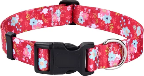 Vista 41 de Mihqy - Collar de perro, patrones geométricos florales, tribales, bohemios, collar de estilo étnico, suave y ajustable, para perros pequeños