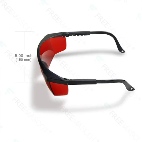 Vista 2 de FreeMascot OD 4+ 190nm-550nm Gafas de seguridad láser de longitud de onda para luz láser típica de 405nm, 445nm, 450nm, 520nm, 532nm