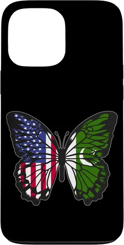 Vista 24 de Pakistani Roots USA Pakistan Mix Butterfly Pakistan Heritage Case for iPhone 17