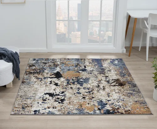 Vista 30 de Keen Home Design Alfombras de Área - 2x3 Que No Se Desprenden, Alfombras Abstractas para Cocina, Sala de Estar, Dormitorio, Comedor, Entrada Negro