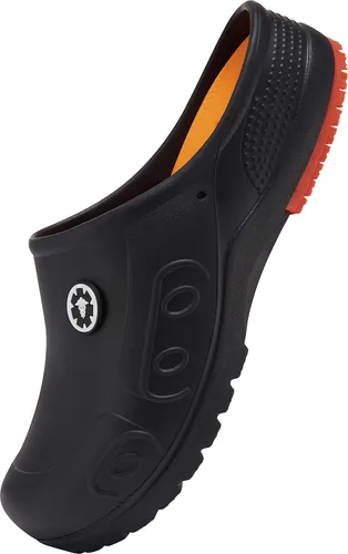 Vista 4 de YUNGPRIME Zuecos de jardín antideslizantes para hombre y mujer, zapatos de enfermería y chef