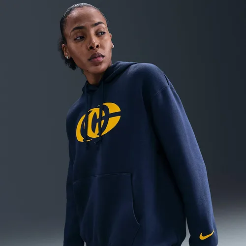 Vista 2 de Nike Caitlin Clark Basketball Phoenix - Sudadera con capucha de forro polar (azul marino medianoche, amarillo, amarillo)
