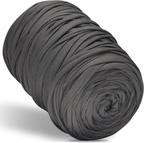 Vista 38 de 400g de hilo de tela elástica para tejer con ganchillo para DIY, 119 metros de hilo de espagueti grueso para tejer para proyectos de bolso, cesta