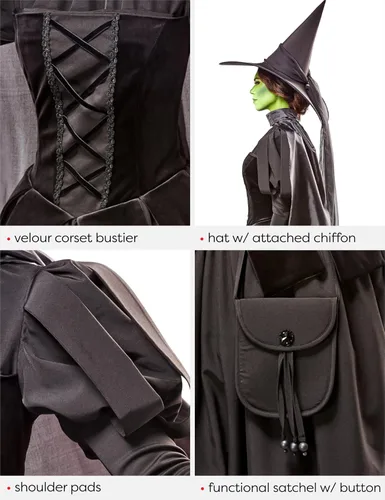 Vista 5 de Rubies Wizard of Oz: Wicked Witch Costume Dress for Adults