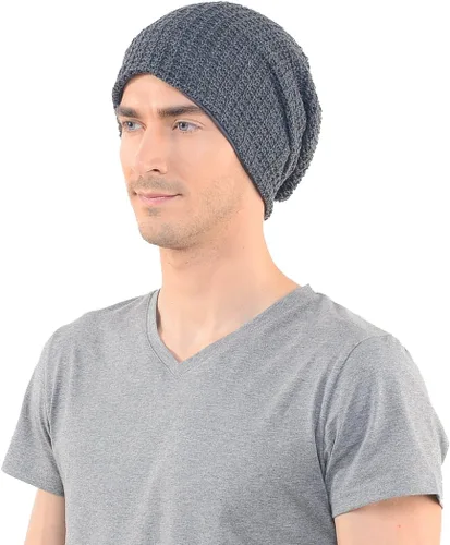 Vista 36 de FORBUSITE Gorro de punto largo holgado para hombre para verano e invierno, de gran