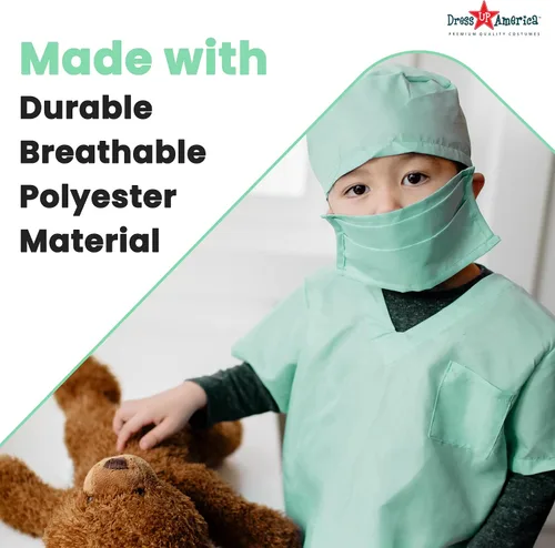 Vista 5 de Dress Up America Doctor Scrubs Para Niños - Disfraz de médico y enfermera para niños