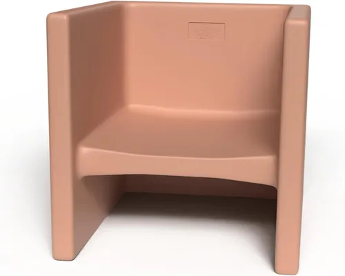 Vista 22 de Children's Factory Silla cúbica 3 en 1 para niños, muebles de aula de asientos flexibles, paquete de 1, almendra Polyethylene Toddler Outdoor