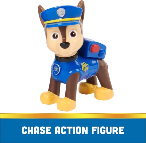 Vista 6 de Paw Patrol, Patrulla de Chase, Vehículo de juguete con figura de acción coleccionable, juguetes para niños con conciencia sostenible para niños