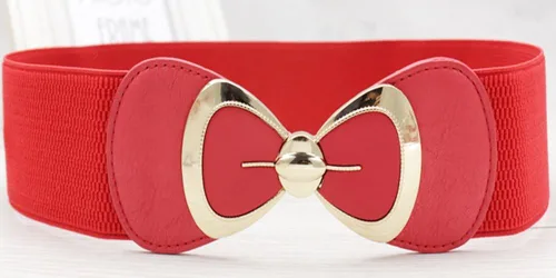 Vista 2 de X&F - Cinturón ancho para mujer, diseño de bowknot