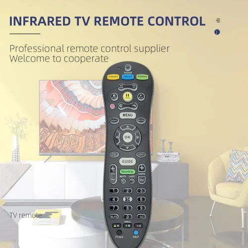 Vista 3 de Paquete de 2 repuestos para control remoto ATT S30-S1B compatible con receptor U-Verse Uverse Controles digitales multifunción
