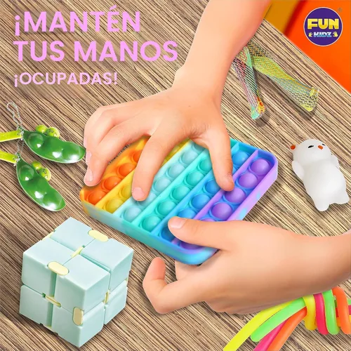 Vista 3 de Caja de juguetes para niñas y niños, FunKidz paquete misterioso de juguetes sensoriales para la ansiedad para niños, regalos para fiestas, premios