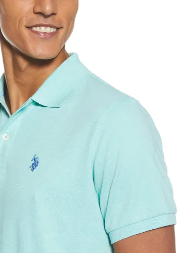 Vista 3 de US Polo Assn Camisa entretejida de color sólido para hombre