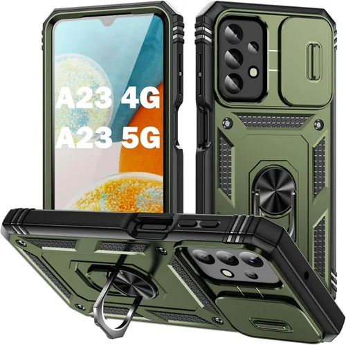 Vista 14 de PASNEW Funda militar para iPhone 13 Pro Max, cubierta de cámara deslizante y soporte de anillo de metal de 360°, carcasa rígida multicapa resistente