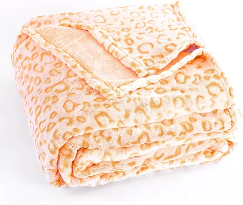 Vista 11 de PLEASANT BOULEVARD Manta de Vellón con Estampado de Leopardo, Colcha de Microfibra de Felpa Premium Liviana Acogedora y Cálida para Sofá, Diván