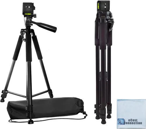 Vista 3 de Trípode para cámara de 50 pulgadas + funda de transporte resistente al agua + paño de microfibra Frenzy Deals