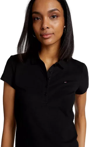 Vista 3 de Tommy Hilfiger Polo de piqué de manga corta para mujer