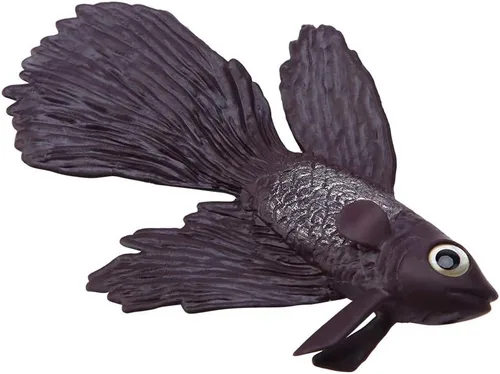 Vista 8 de FTVOGUE Acuario Natación Silicona Artificial Divertido Peces Ornamento Realista Falso (Marrón)