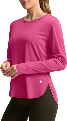 Vista 23 de Camisetas de sol para mujer, con protección ultravioleta FPU 50+, manga larga, ligera, de secado rápido, para entrenamiento, senderismo, para mujer
